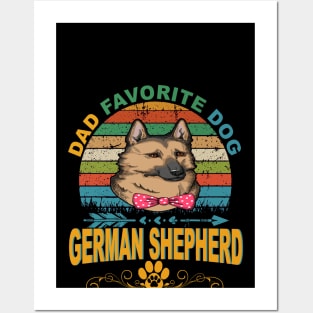 Dad Favorite Dog German Shepherd Vintage Posters and Art